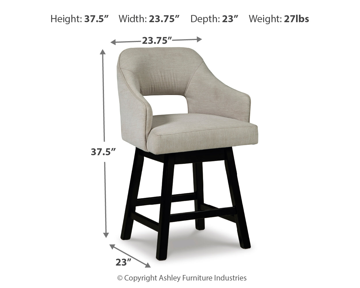 Tallenger Counter Height Bar Stool (Set of 2)