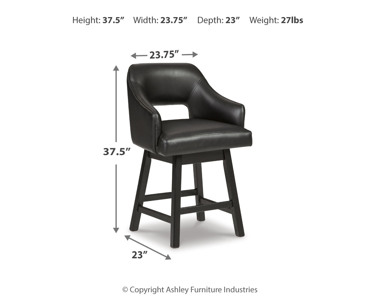 Tallenger Counter Height Bar Stool (Set of 2)