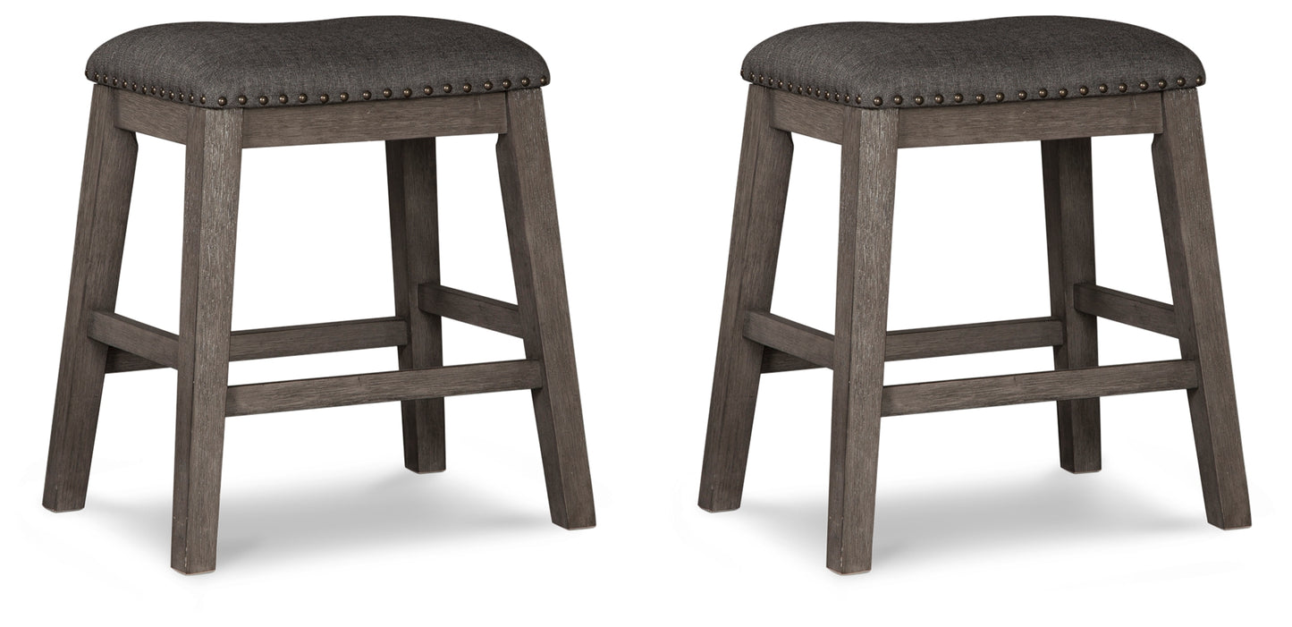 Caitbrook Counter Height Upholstered Bar Stool (Set of 2)