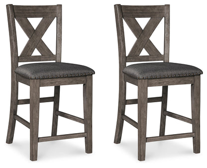 Caitbrook Counter Height Upholstered Bar Stool (Set of 2)