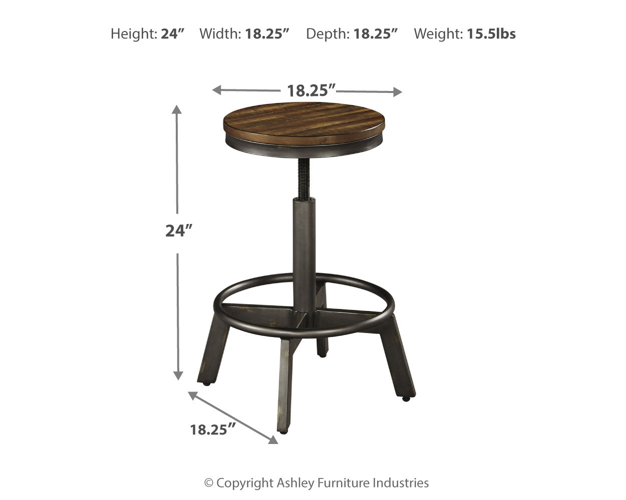 Torjin Counter Height Dining Table and 2 Barstools