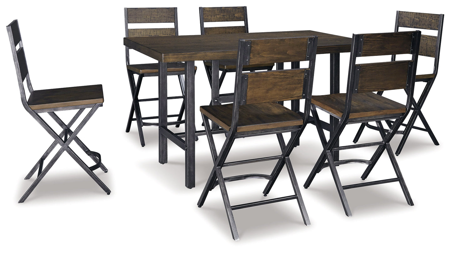 Kavara Counter Height Dining Table with 4 Barstools