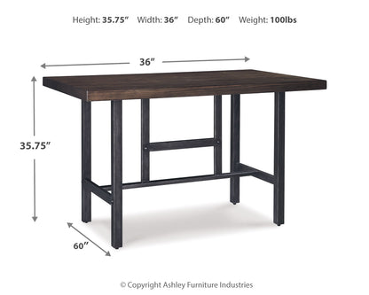 Kavara Counter Height Dining Table with 4 Barstools