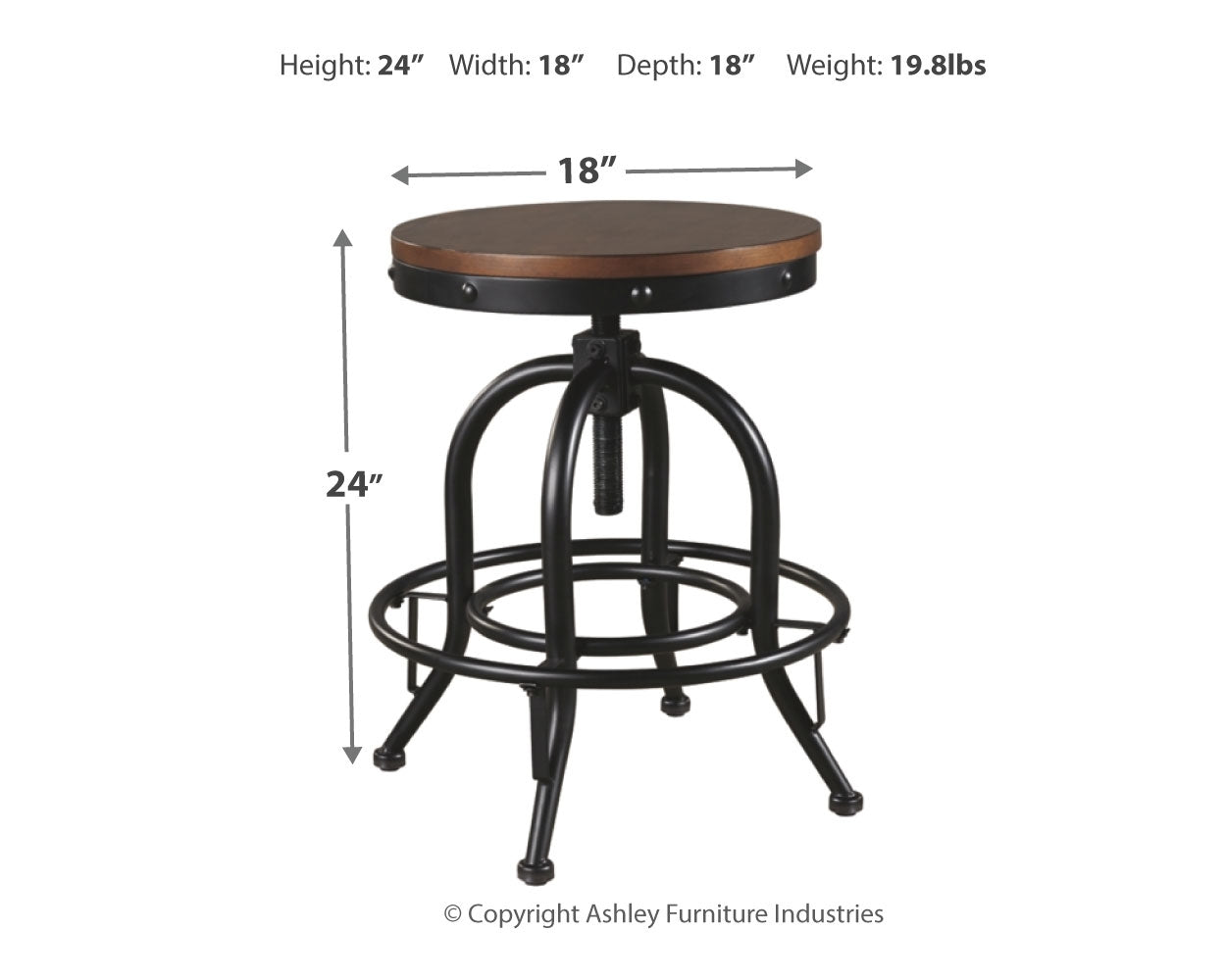 Valebeck Counter Height Bar Stool (Set of 2)