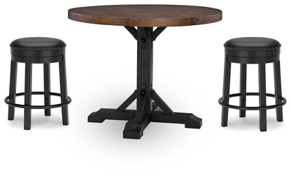 Valebeck Counter Height Dining Table and 2 Barstools