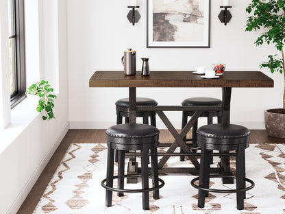 Valebeck Counter Height Dining Table and 4 Barstools