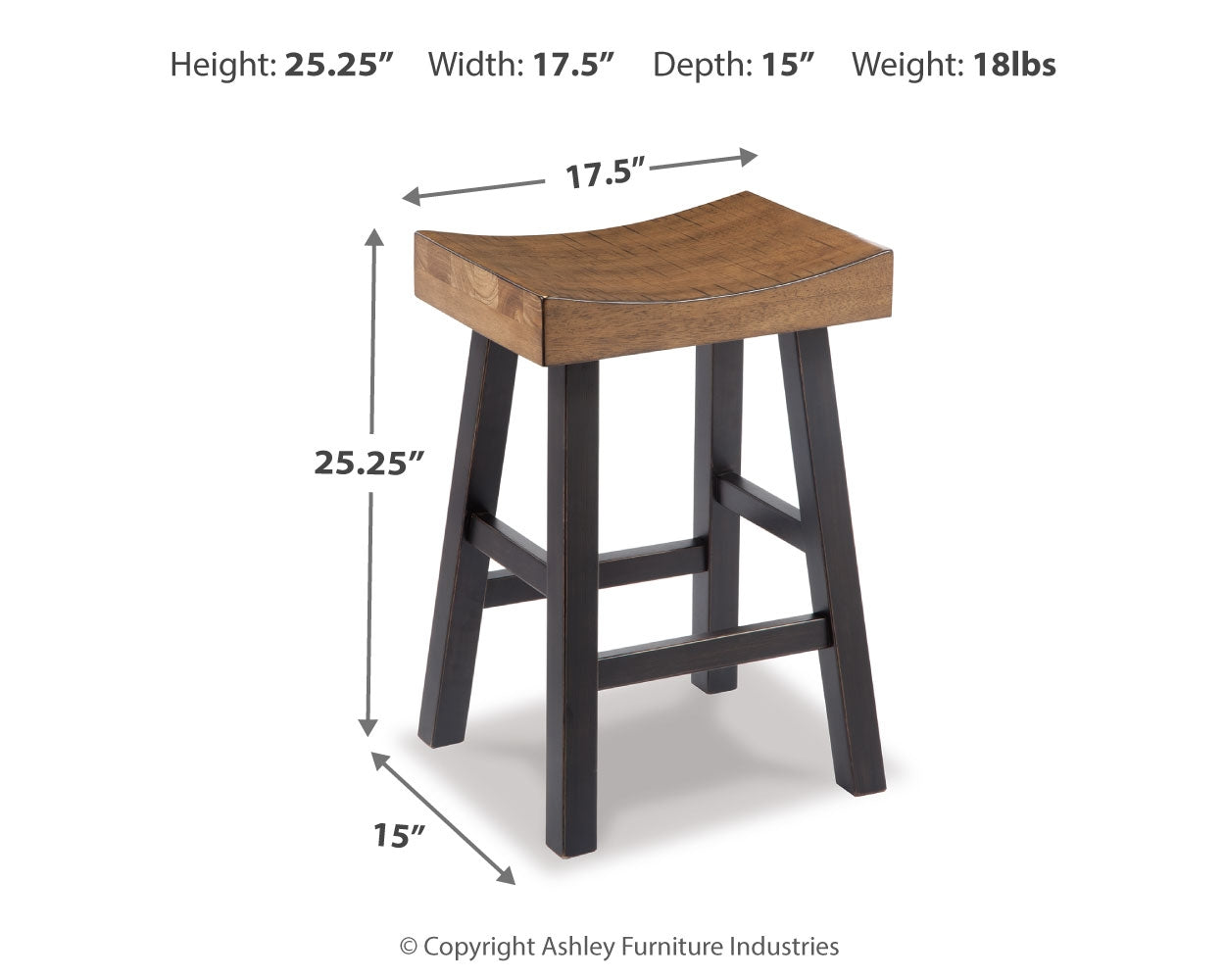 Glosco Counter Height Bar Stool (Set of 2)