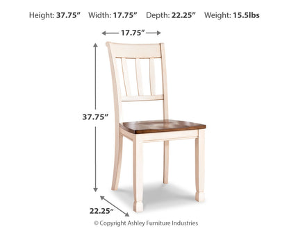 Whitesburg Dining Table with 4 Chairs and Bench