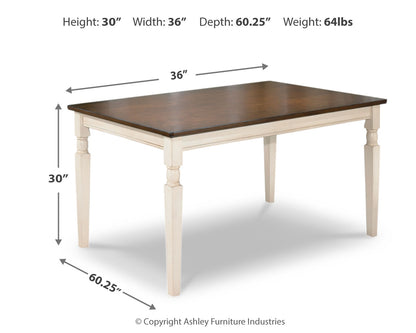 Whitesburg Dining Table, 4 Chairs, Bench and Server