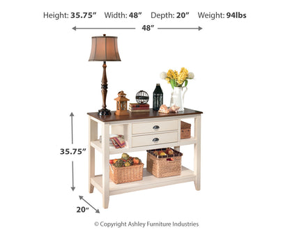 Whitesburg Dining Table and 6 Chairs with Server