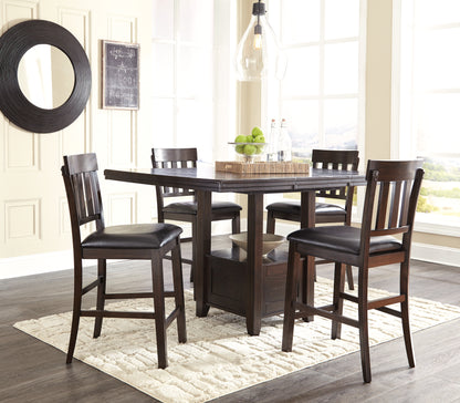 Haddigan Counter Height Dining Table with 4 Barstools