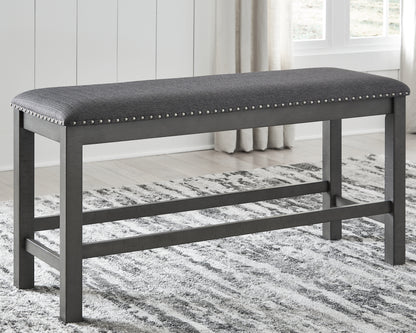 Myshanna Counter Height Dining Table, 4 Barstools and Bench