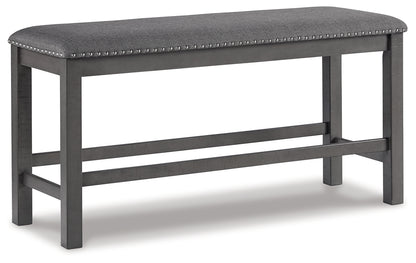Myshanna Counter Height Dining Table, 4 Barstools and Bench