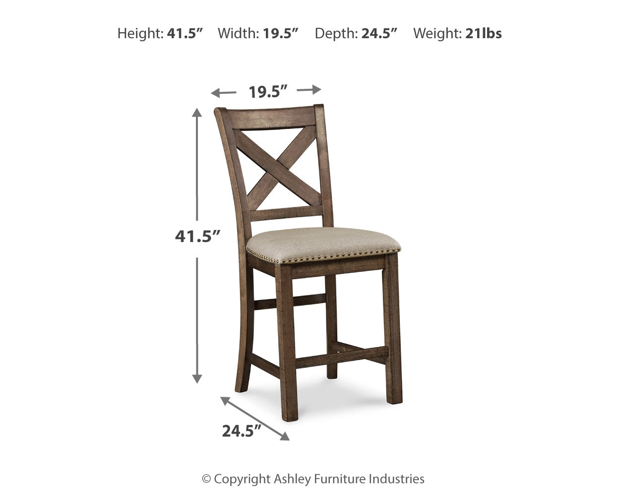 Moriville Counter Height Bar Stool (Set of 2)