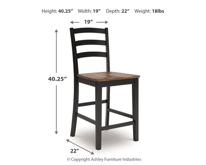 Wildenauer Counter Height Dining Table and 6 Barstools
