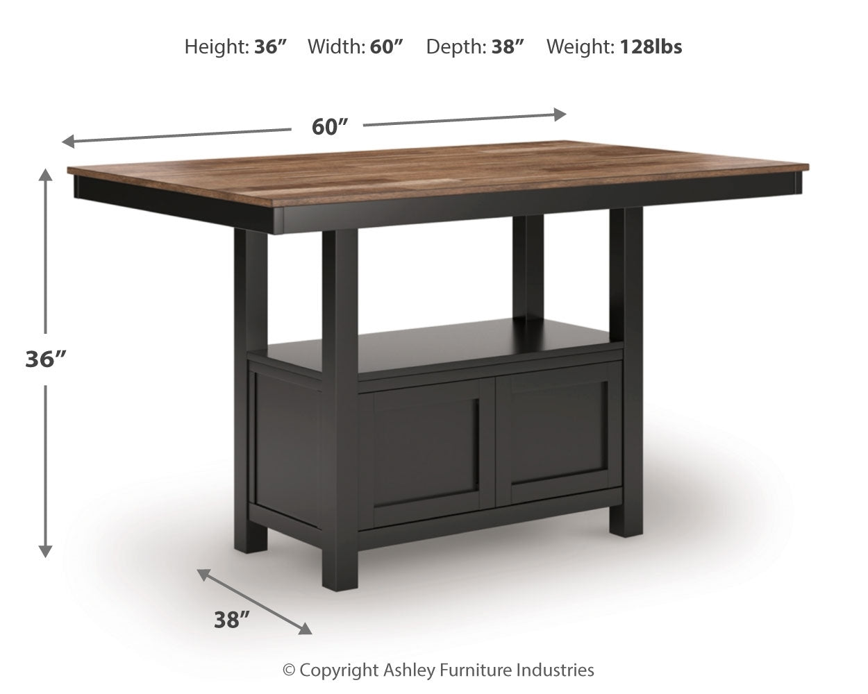 Wildenauer Counter Height Dining Table and 6 Barstools
