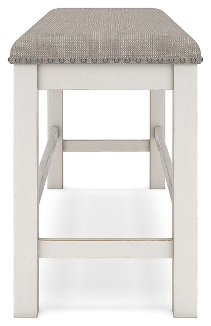 Robbinsdale Counter Height Dining Table, 4 Barstools and Bench