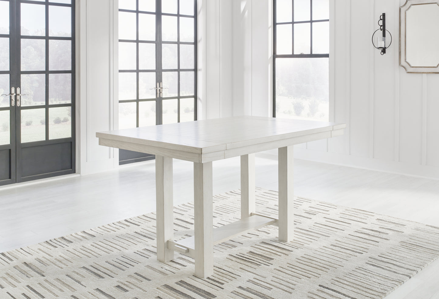 Robbinsdale Counter Height Dining Table, 4 Barstools and Bench