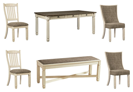 Bolanburg Dining Table, 4 Chairs and Bench