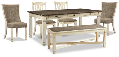 Bolanburg Dining Table, 4 Chairs and Bench