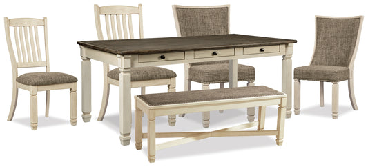 Bolanburg Dining Table, 4 Chairs and Bench