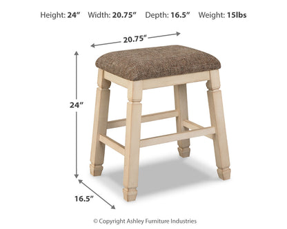 Bolanburg Counter Height Dining Table and 4 Barstools