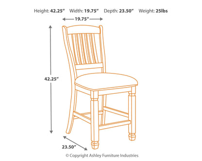 Bolanburg Counter Height Dining Table with 6 Barstools