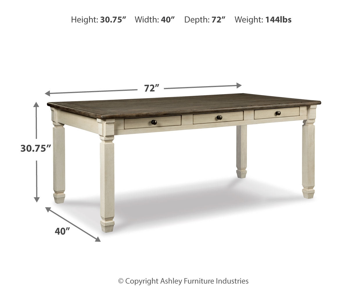 Bolanburg Dining Table, 6 Chairs, and Bench