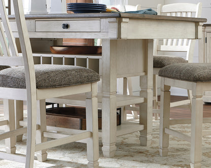 Bolanburg Counter Height Dining Table and 4 Barstools