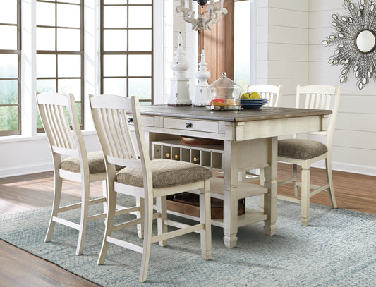 Bolanburg Counter Height Dining Table with 4 Barstools