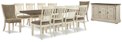 Bolanburg Dining Extension Table,10 Chairs and Server