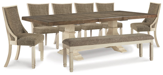 Bolanburg Dining Table, 6 Chairs and Bench