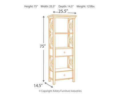 Bolanburg Counter Height Dining Table and 4 Barstools with Display Cabinet