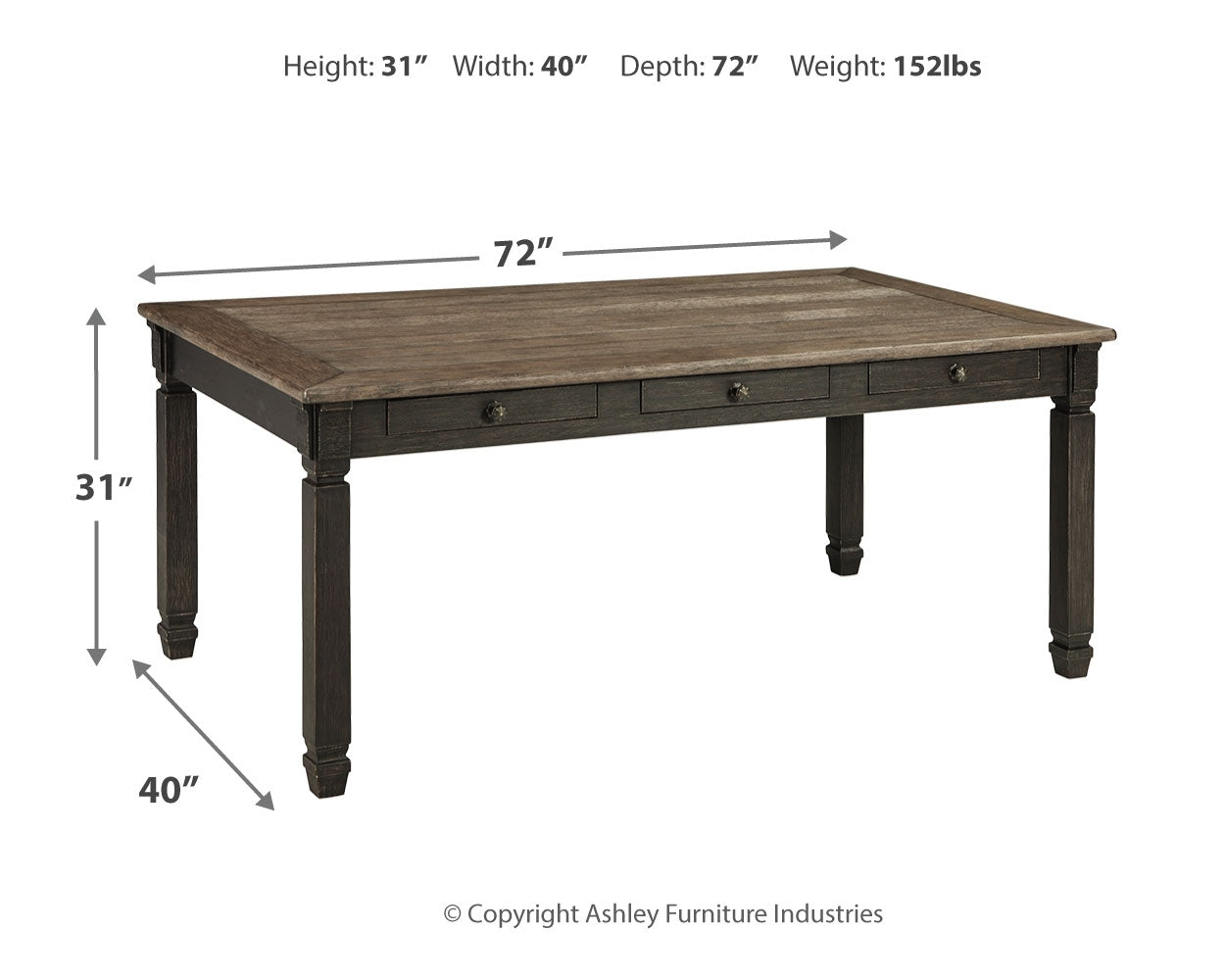 Tyler Creek Dining Table and 6 Chairs