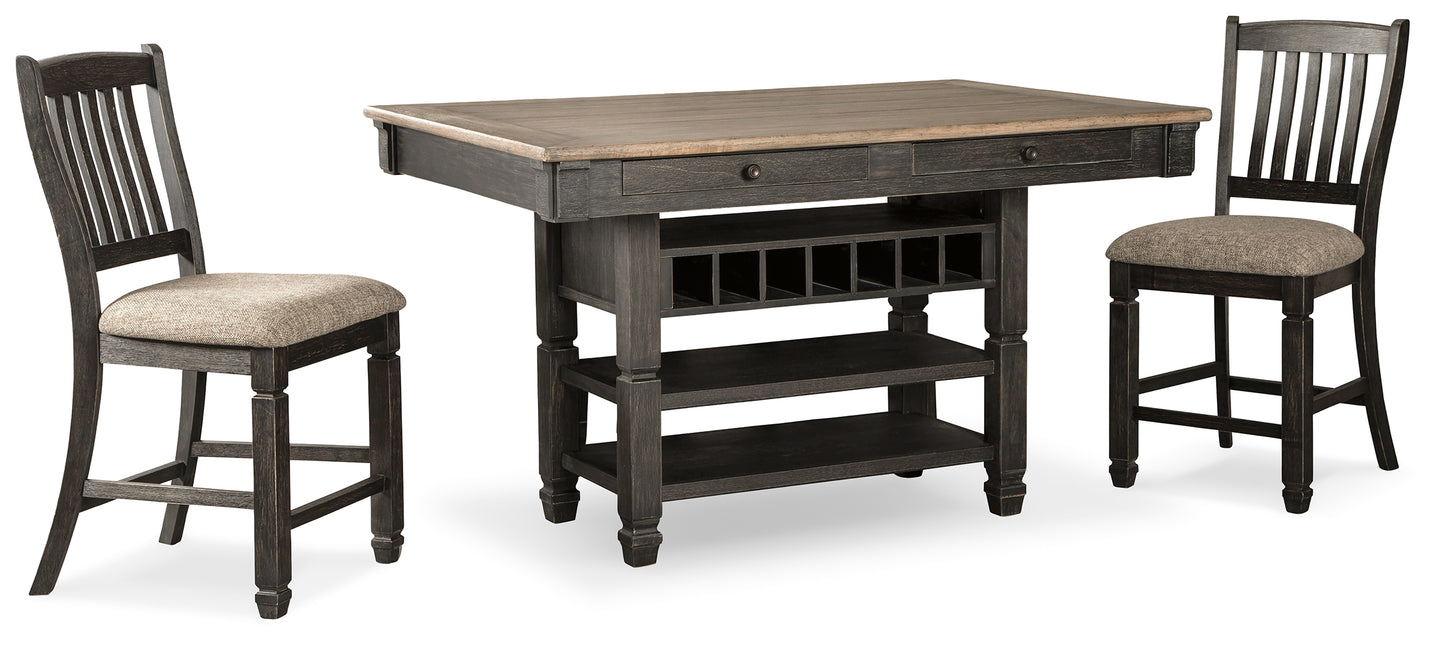 Tyler Creek Counter Height Dining Table and 2 Barstools