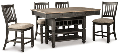 Tyler Creek Counter Height Dining Table with 4 Barstools