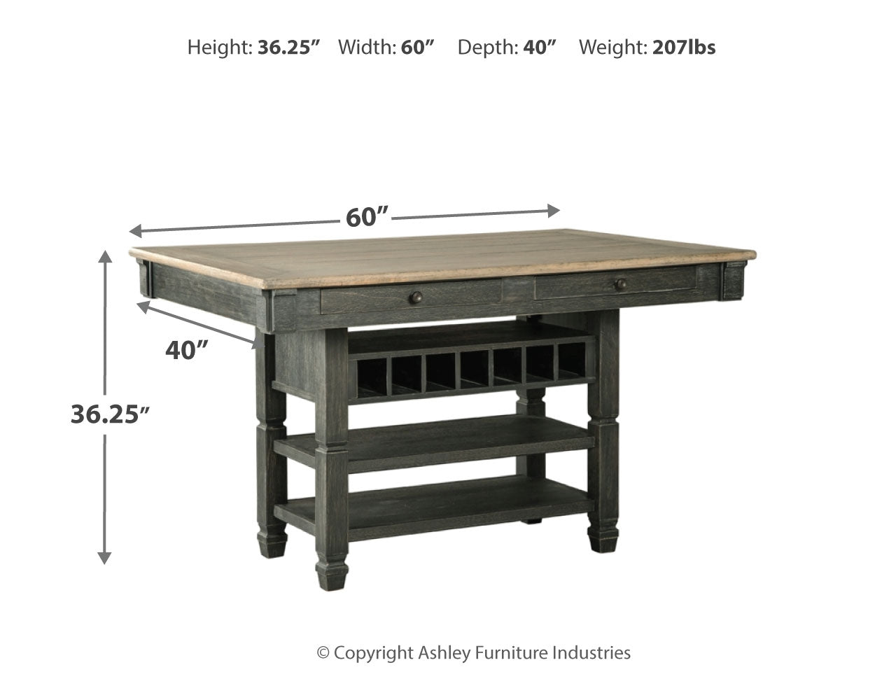 Tyler Creek Counter Height Dining Table