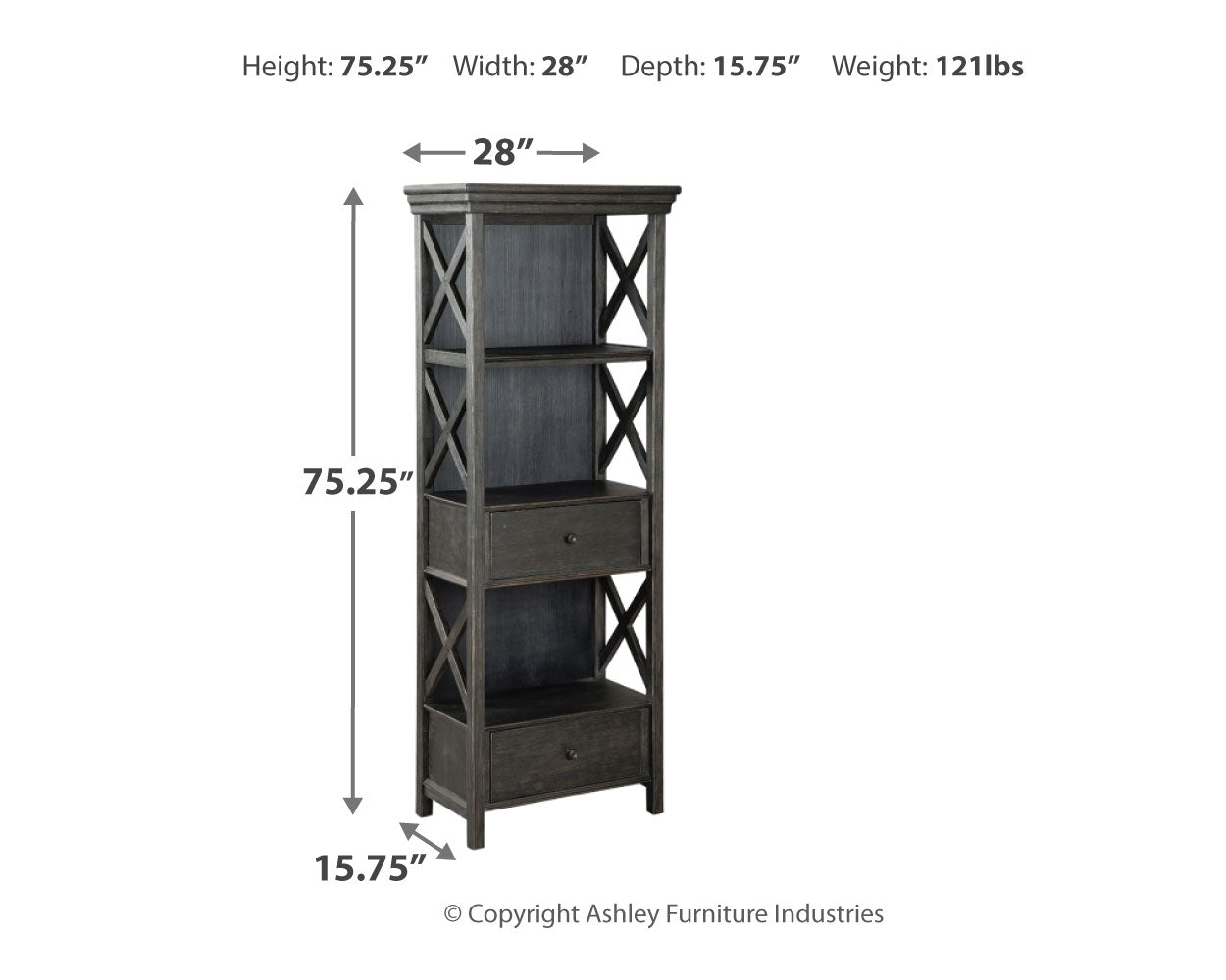 Tyler Creek Counter Height Table with 4 Barstools, Server and Display Cabinet