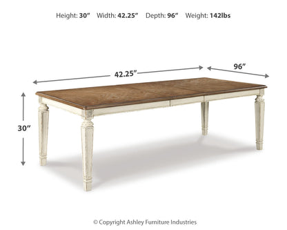 Realyn Dining Table and 8 Chairs