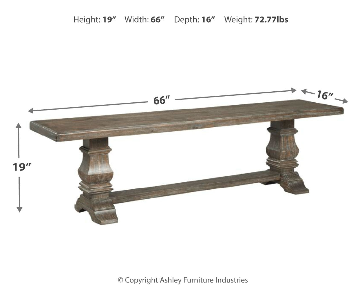 Wyndahl Dining Table with 4 Chairs and Bench