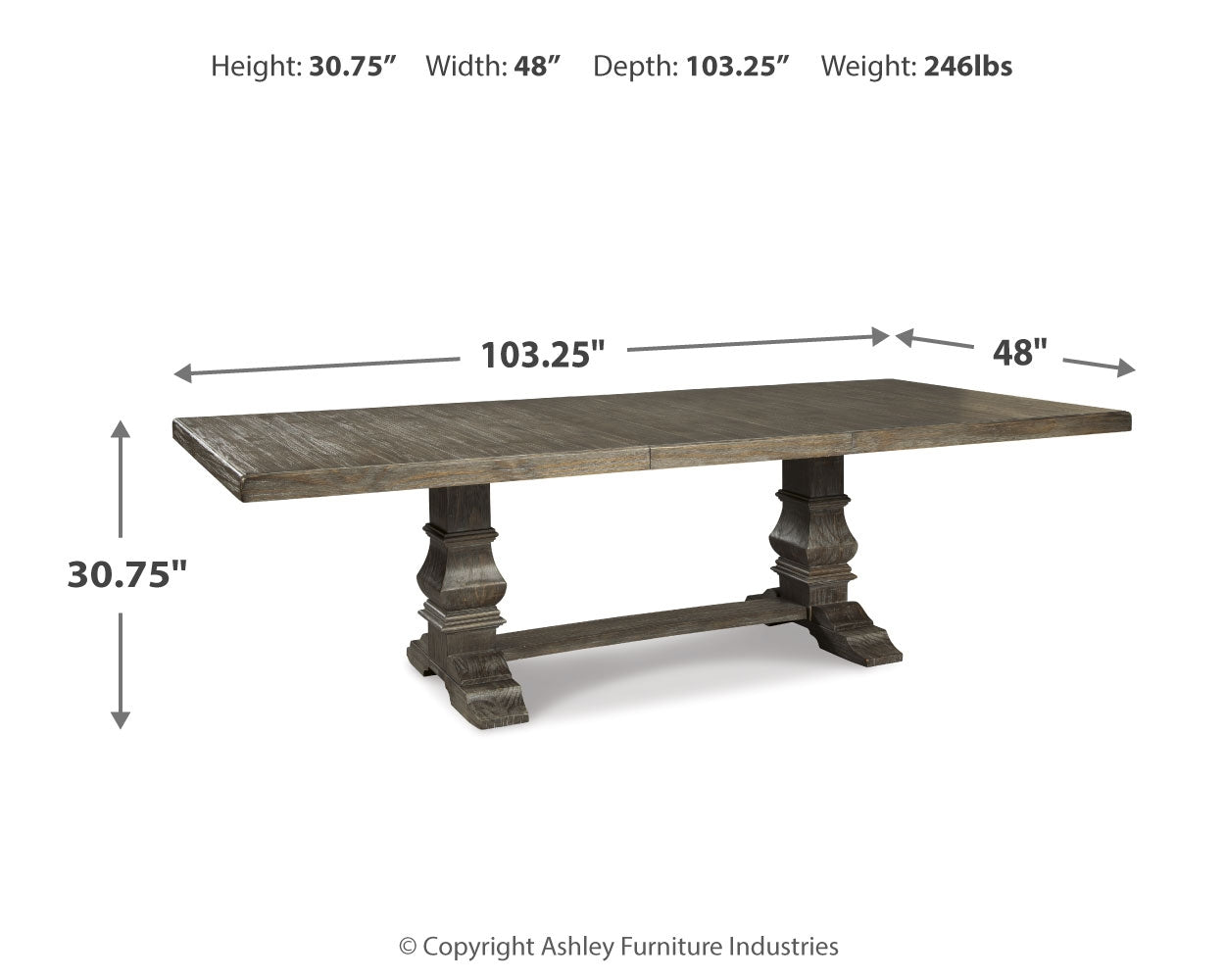 Wyndahl Dining Table with 2 Chairs and 2 Benches