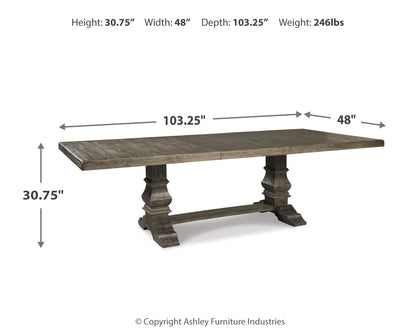 Wyndahl Dining Table with 2 Chairs and 2 Benches