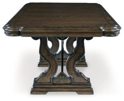 Maylee Dining Table with 6 Chairs and Buffet and Hutch