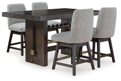 Burkhaus Counter Height Dining Table and 4 Barstools