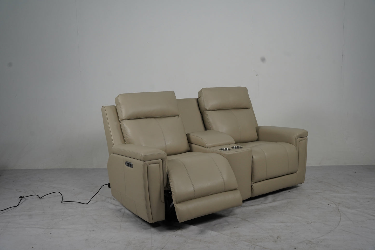Masher Power Reclining Loveseat with Console and Lumbar