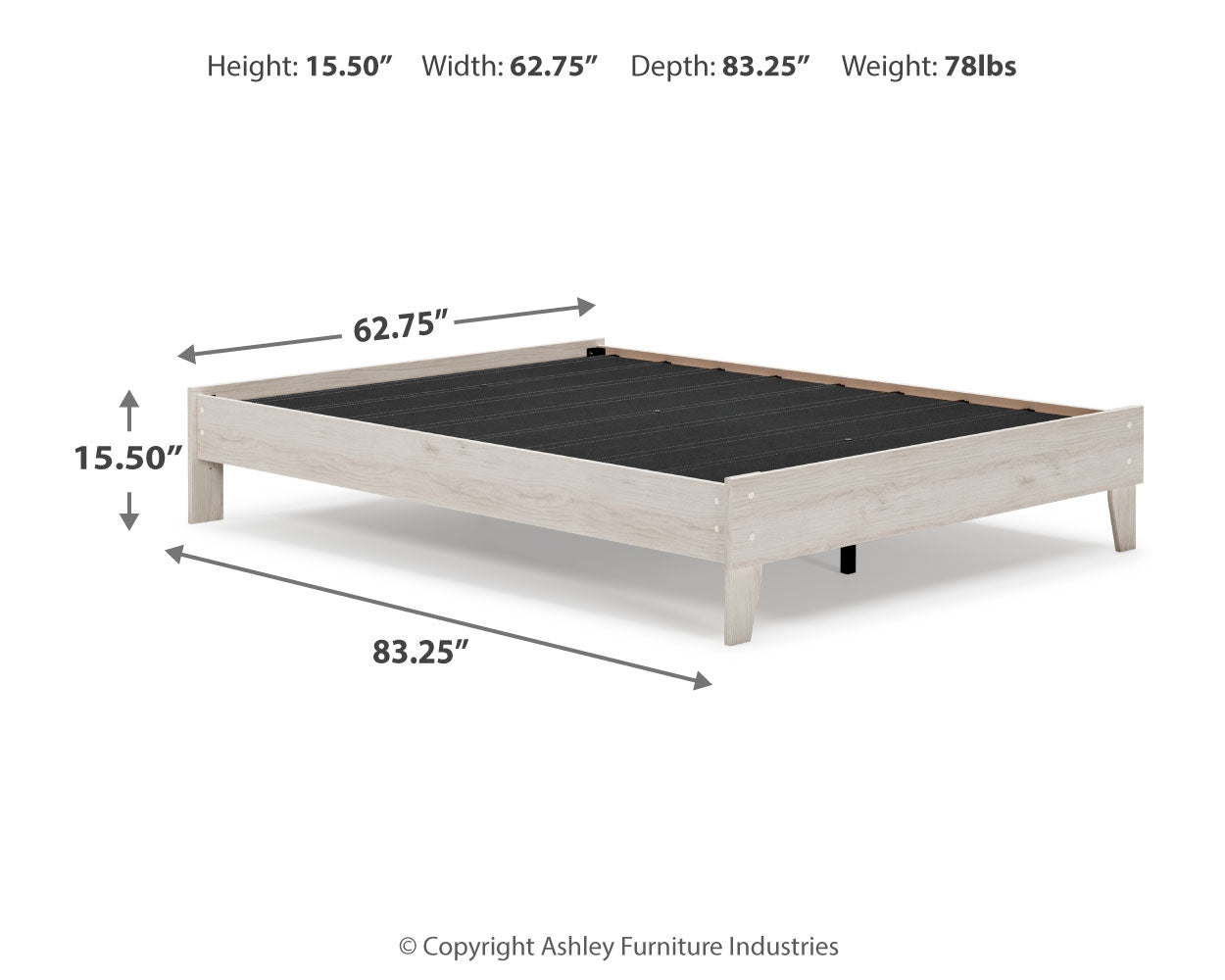 Socalle Queen Panel Platform Bed with Dresser and Nightstand