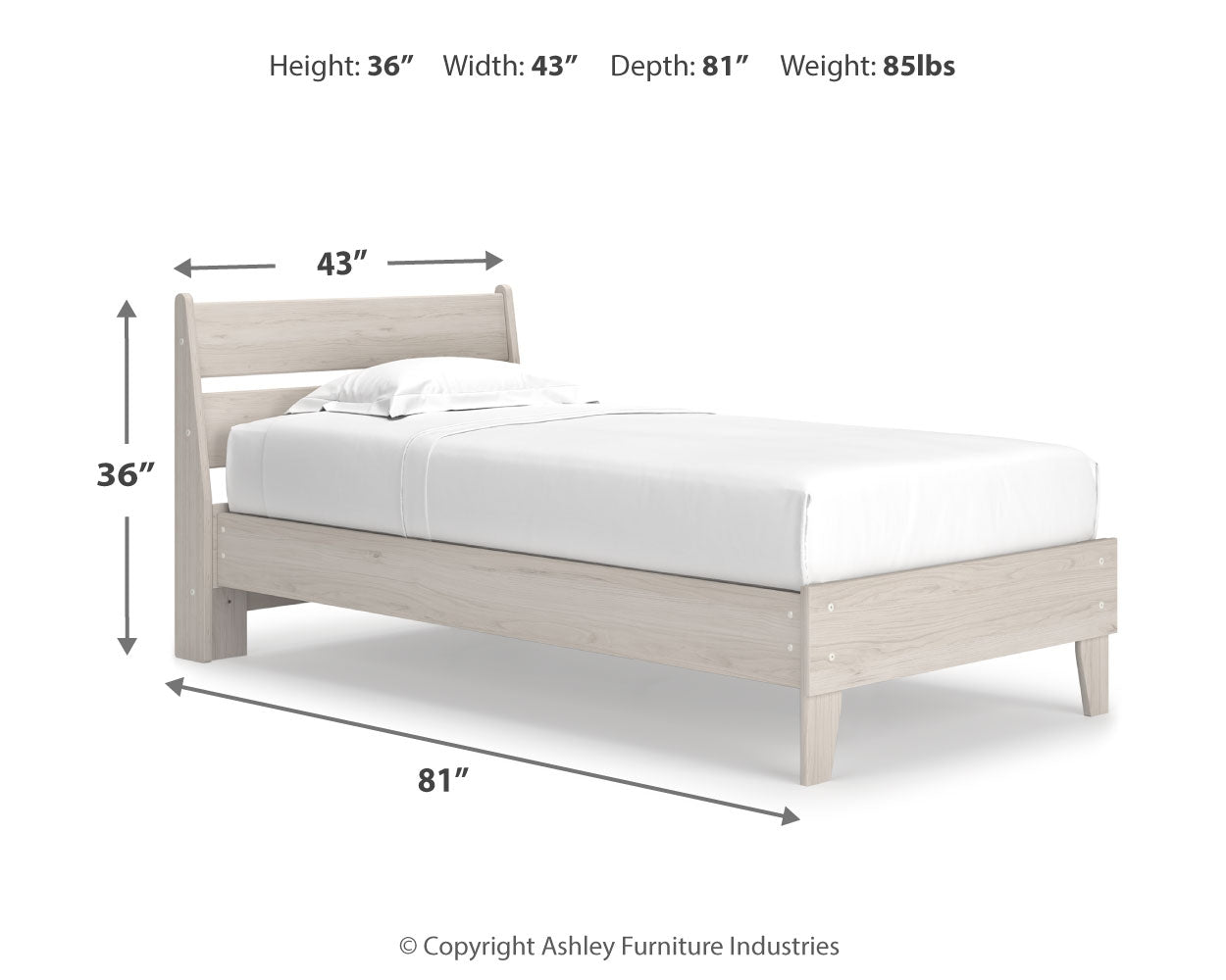 Socalle Twin Panel Platform Bed