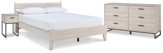 Socalle Queen Panel Platform Bed with Dresser and Nightstand