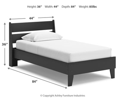 Socalle Twin Panel Platform Bed and Dresser