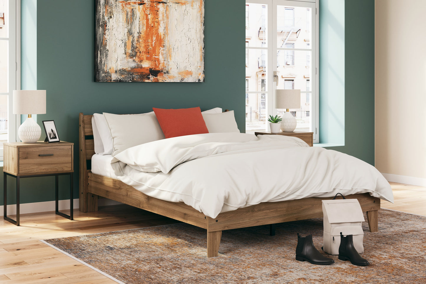 Deanlow Queen Platform Panel Bed